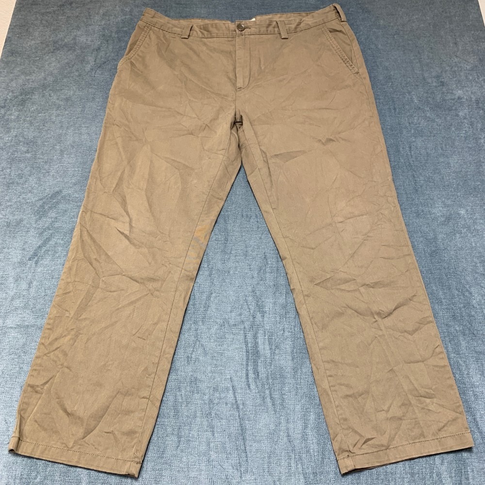 Vintage Weatherproof Chino Pants Men 40x30 Beige Cotton Relaxed Fit Straight Leg